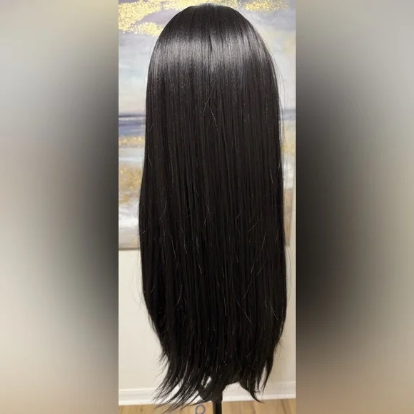HAIR, 28” Straight, Center Part, Jet Black - Picture 10 of 11